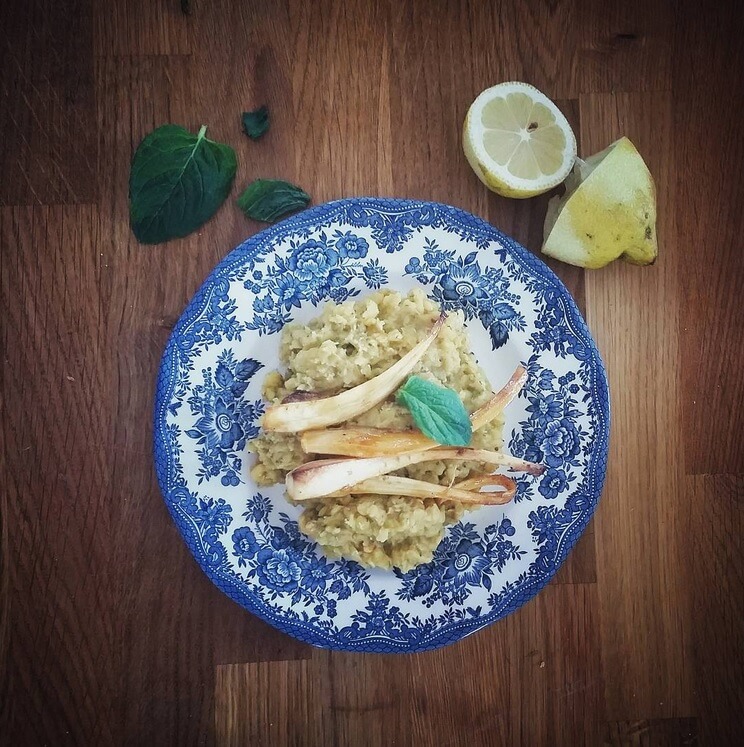 Veganes Essen - Linsen und Pastinaken