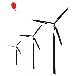 Carried by the Wind Nachhaltiges Print-Shirt Männer Motiv