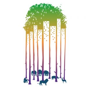 City Zoo Nachhaltiges Print-Shirt Männer Motiv