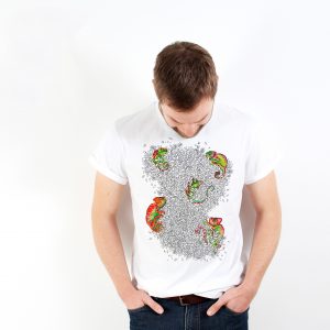 Jungle Life Chameleon Nachhaltiges Print-Shirt Männer