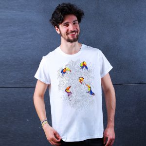 Jungle Life Toucan Nachhaltiges Print-Shirt Männer