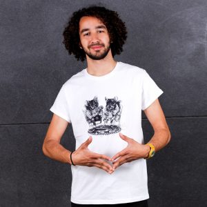 Chinchilla Couple Nachhaltiges Print-Shirt Männer