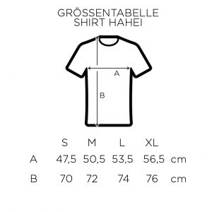 Maßtabelle Männershirt Hahei