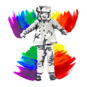 Angel Pride Nachhaltiges Print-Top Frauen Motiv