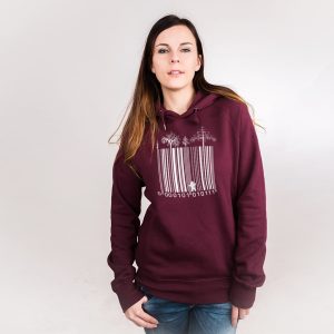 Barcode Cage Nachhaltiger Print-Hoodie Frauen