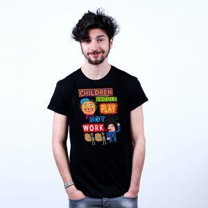 Children Should Play Nachhaltiges Print-Shirt Männer