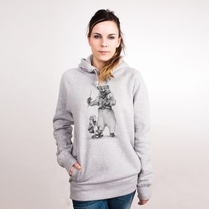 Circus Bear Nachhaltiger Print-Hoodie Frauen