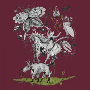 Crocodile in a Wonderland Nachhaltiger Print-Hoodie Frauen Motiv