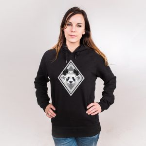 Dont Pixel My Panda Nachhaltiger Print-Hoodie Frauen