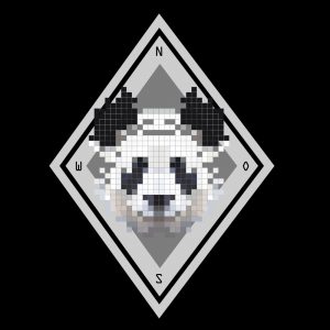 Dont Pixel My Panda Nachhaltiger Print-Hoodie Frauen Motiv