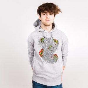 Jungle Life Chameleon Nachhaltiger Print-Hoodie Männer