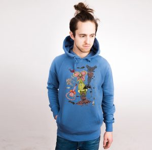 Mermaid in a Wonderland Nachhaltiger Print-Hoodie Männer