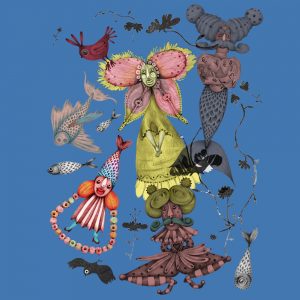 Mermaid in a Wonderland Nachhaltiger Print-Hoodie Männer Motiv