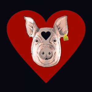 Piggy Love Nachhaltiges Print-Shirt Männer Motiv