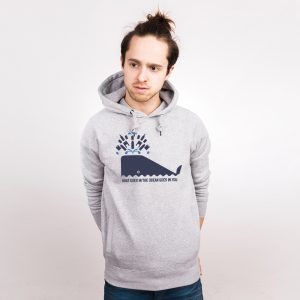 Whale Nachhaltiger Print-Hoodie Männer