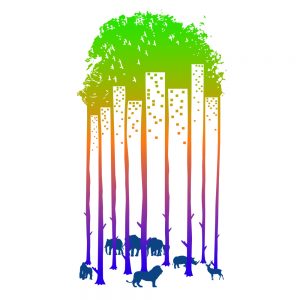 City Zoo Nachhaltiges Print-Shirt Frauen Motiv