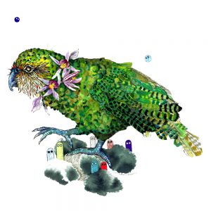 Kakapo Nachhaltiges Print-Top Frauen Motiv