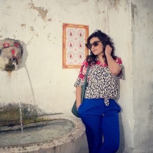 Bambussonnenbrille Pauanui mit Model