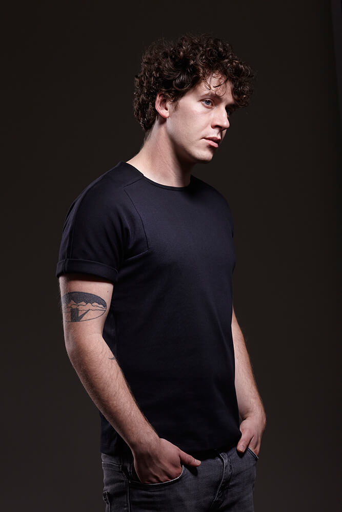 Studio Coromandel Männer Shirt Carl Schwarz Seite
