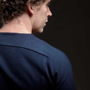 Longsleeve Georg Marineblau Linien